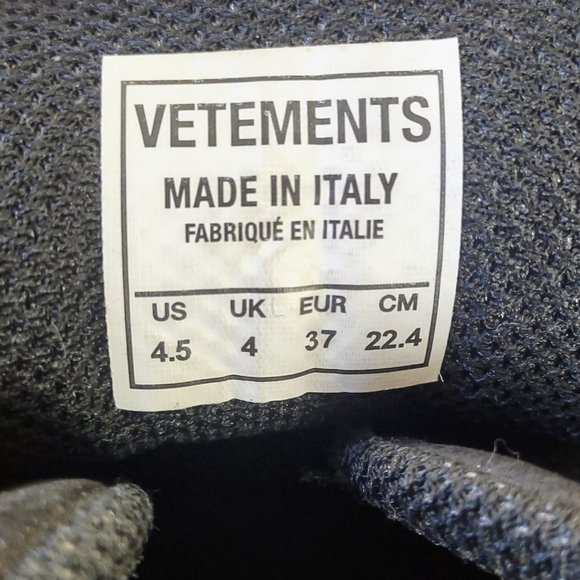 Vetemens x Swear collab chunky platform black leather sneakers - Picture 7 of 16